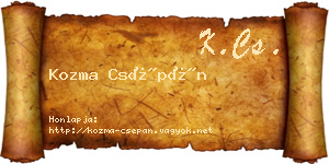 Kozma Csépán névjegykártya